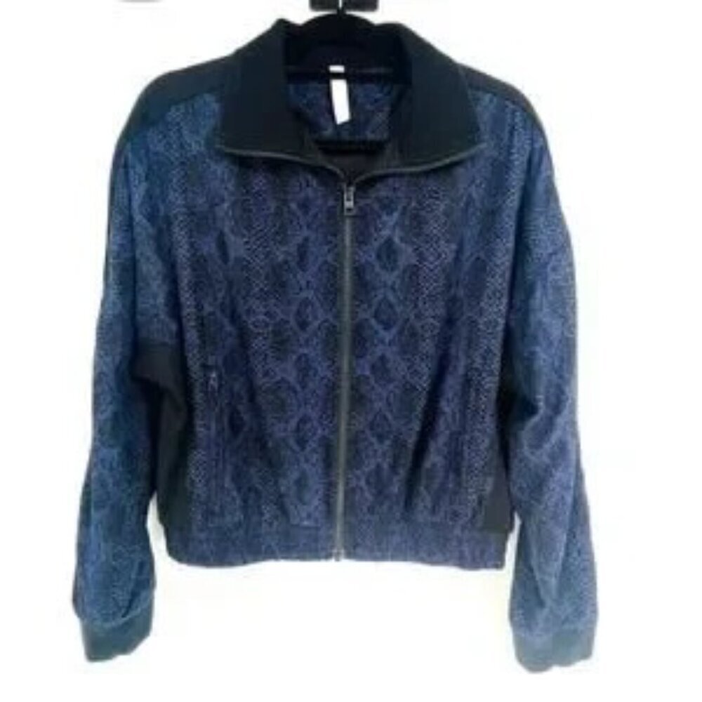 Athleta Bomber Jacket S Brooklyn Python Print Tra… - image 7